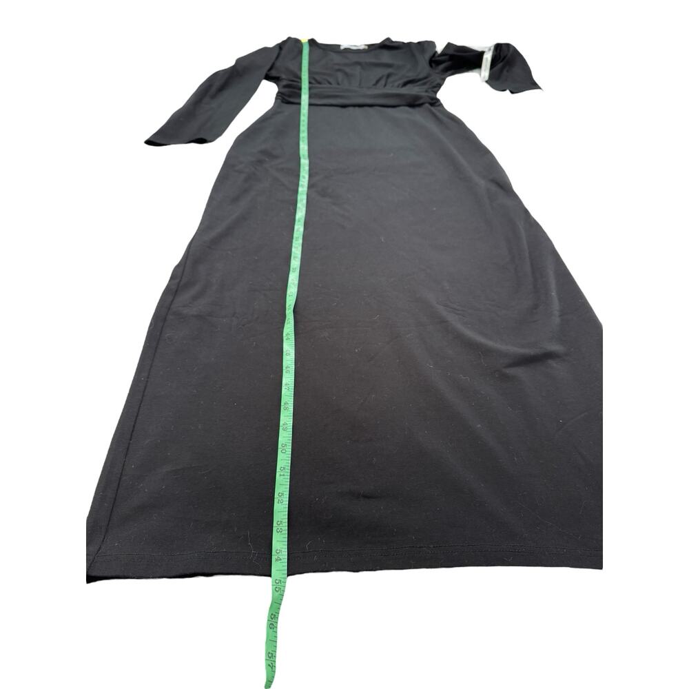VEILED COLLECTION *NEW* Black Blake Ruched Waist Maxi Dress Size Medium Modest - Picture 12 of 12
